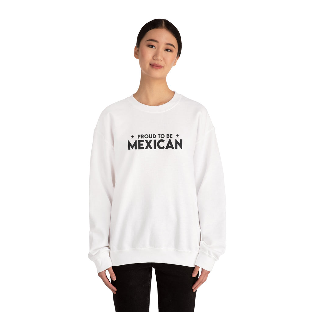 Mexican Pride Crewneck Sweatshirt — "Proud to Be Mexican" Pullover with Eagle Graphic