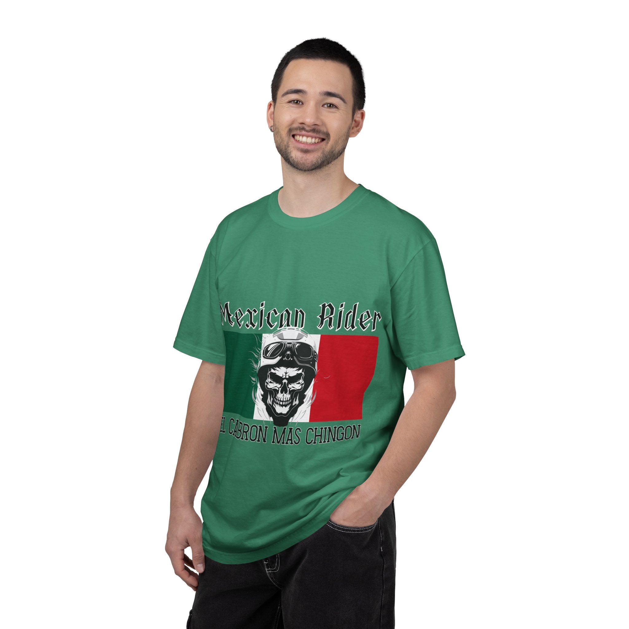 Mexican Rider T-Shirt — "El Cabron Más Chingon" Biker Skull Tee