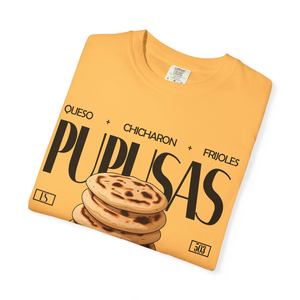 Pupusas Stack T‑Shirt — Illustrated Salvadoran Food Tee (Queso • Chicharrón • Frijoles)