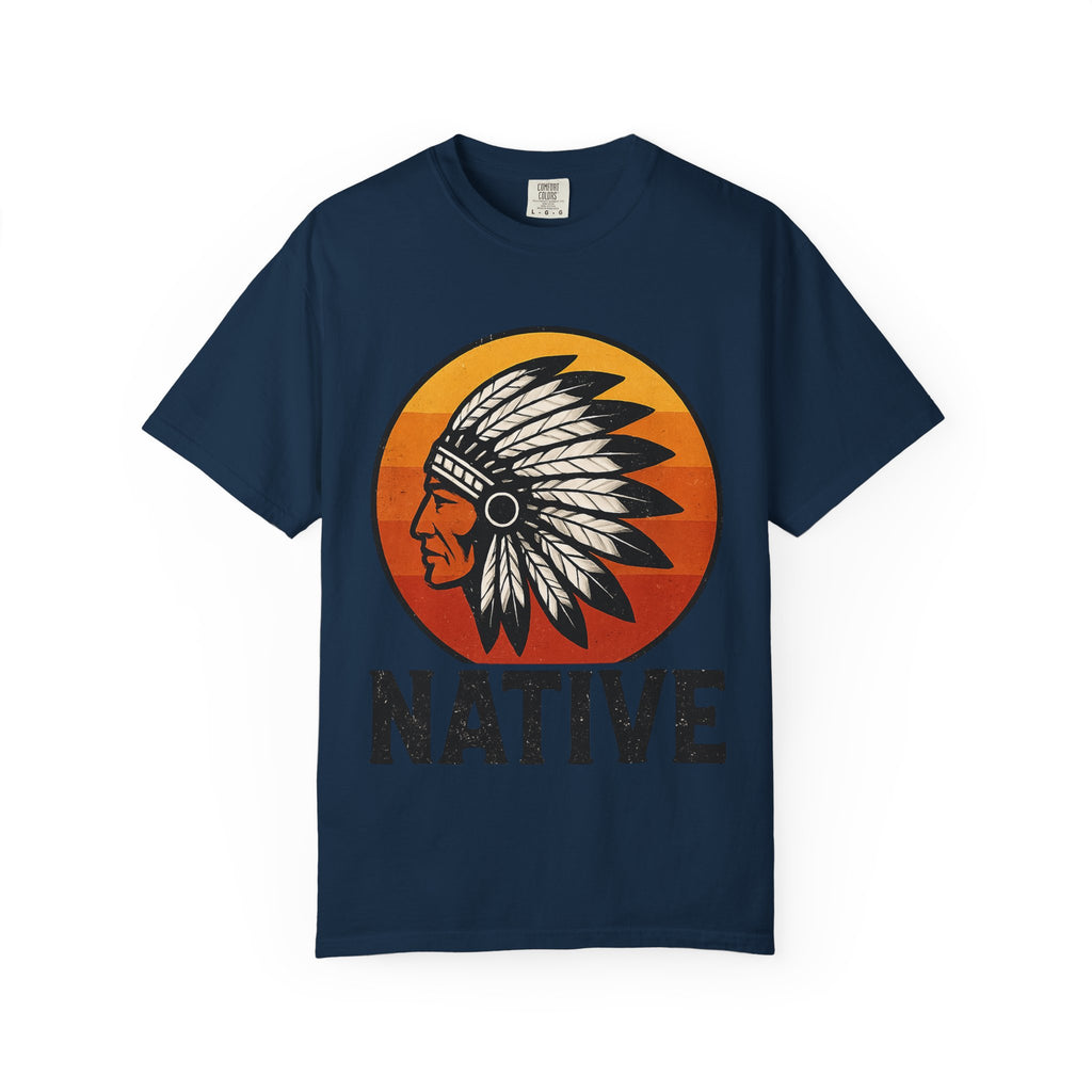 T-Shirt - Retro 'Native' Headdress Graphic Tee
