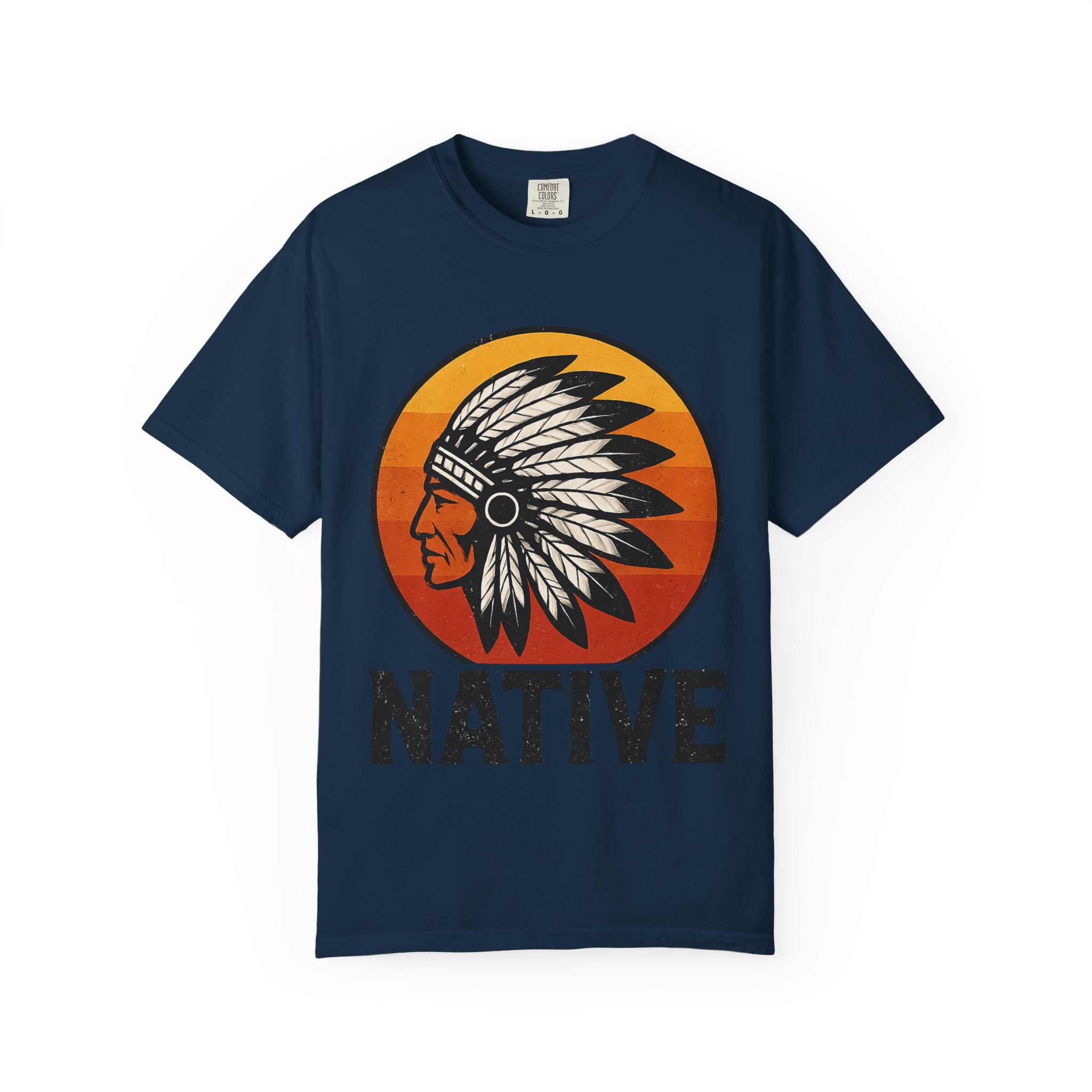 T-Shirt - Retro 'Native' Headdress Graphic Tee