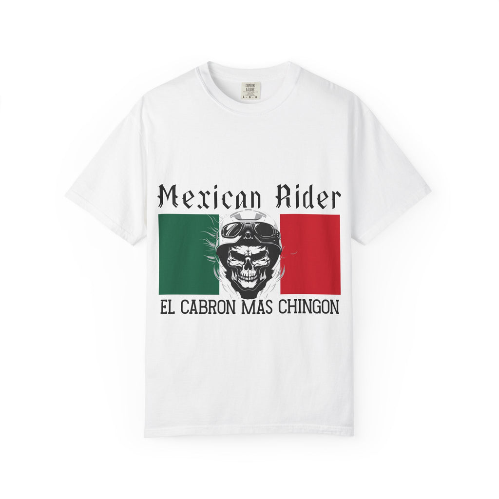 Mexican Rider T-Shirt — "El Cabron Más Chingon" Biker Skull Tee