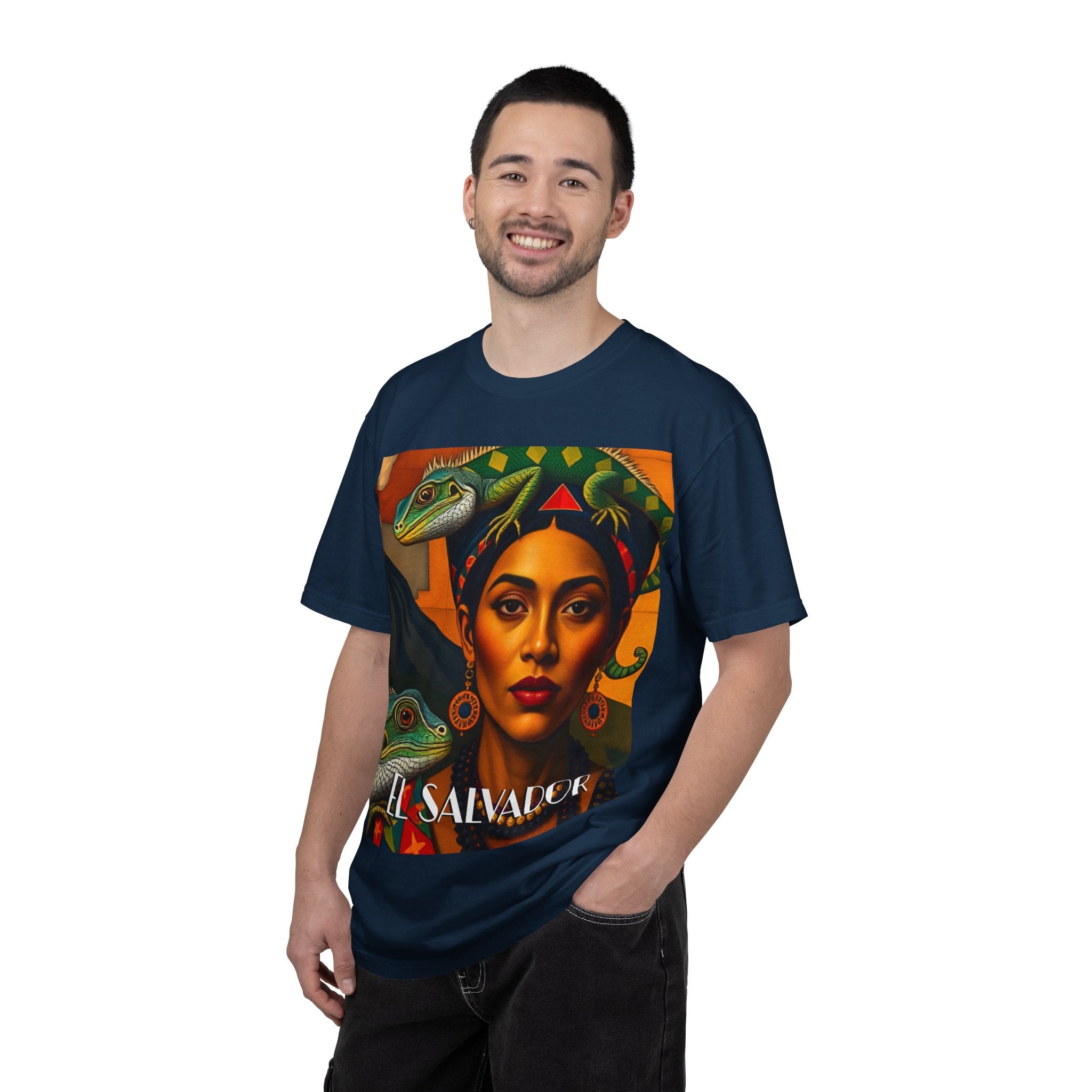 El Salvador Indigenous Woman Portrait T-Shirt – Vibrant Latin American Art Tee