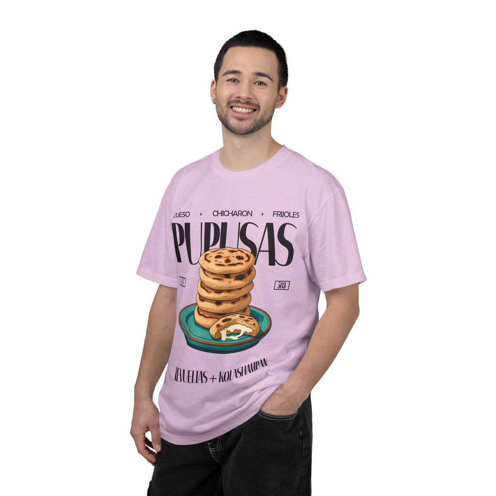 Pupusas Stack T‑Shirt — Illustrated Salvadoran Food Tee (Queso • Chicharrón • Frijoles)