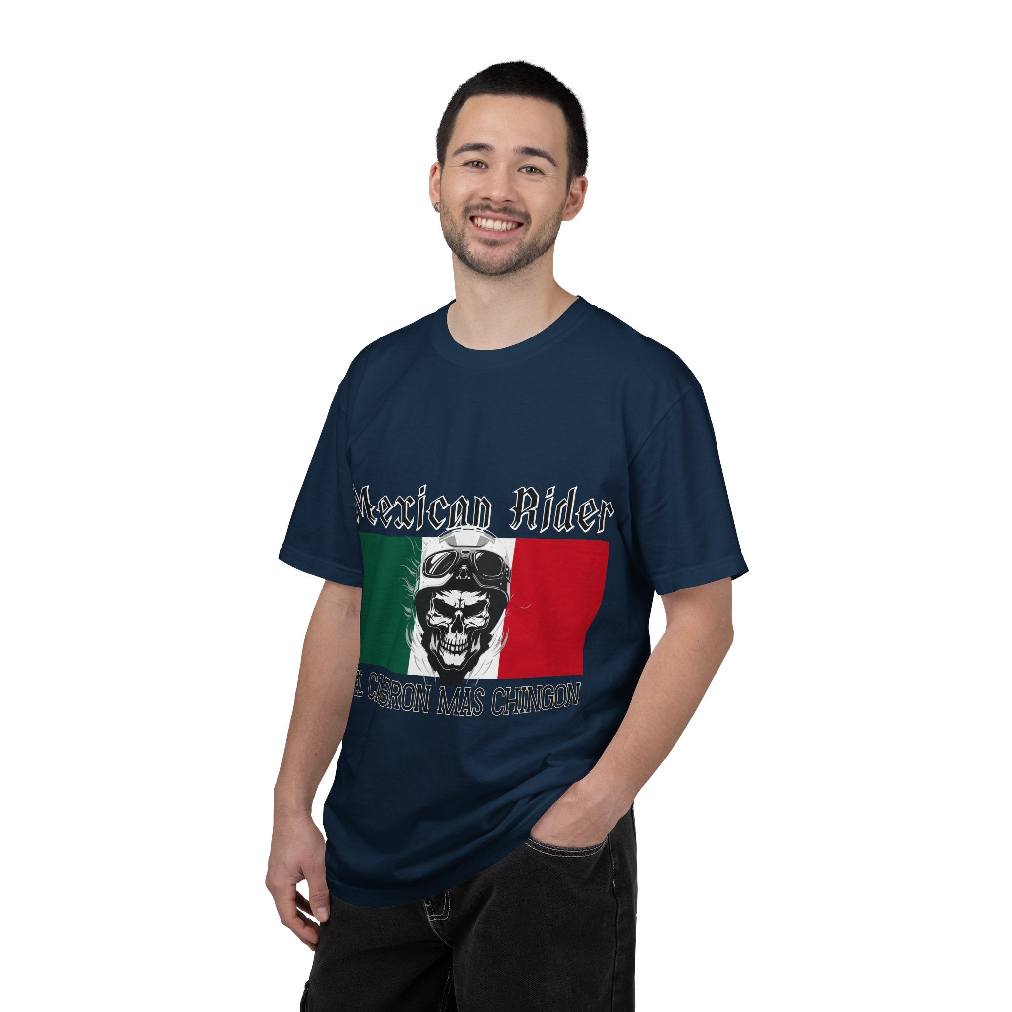 Mexican Rider T-Shirt — "El Cabron Más Chingon" Biker Skull Tee
