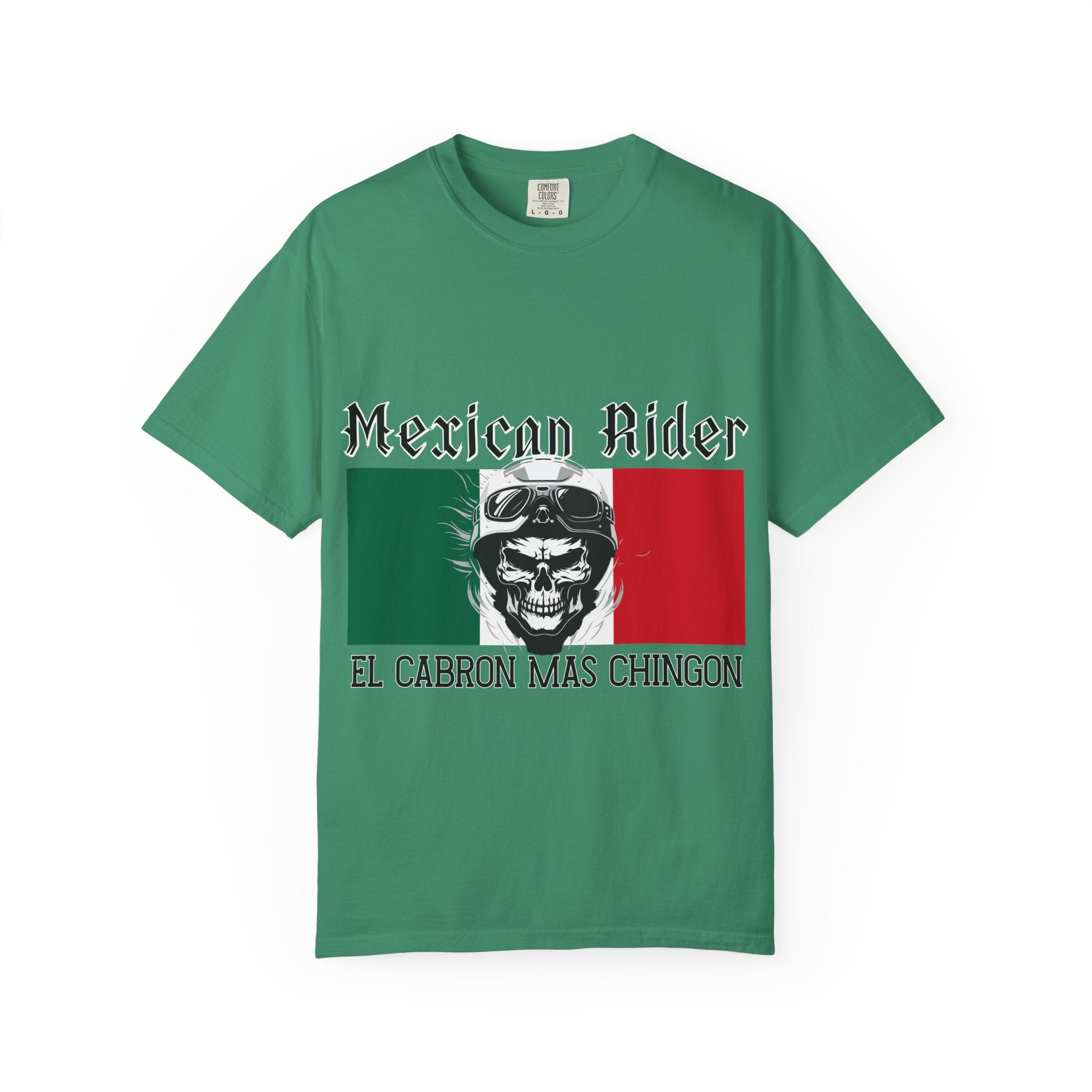 Mexican Rider T-Shirt — "El Cabron Más Chingon" Biker Skull Tee