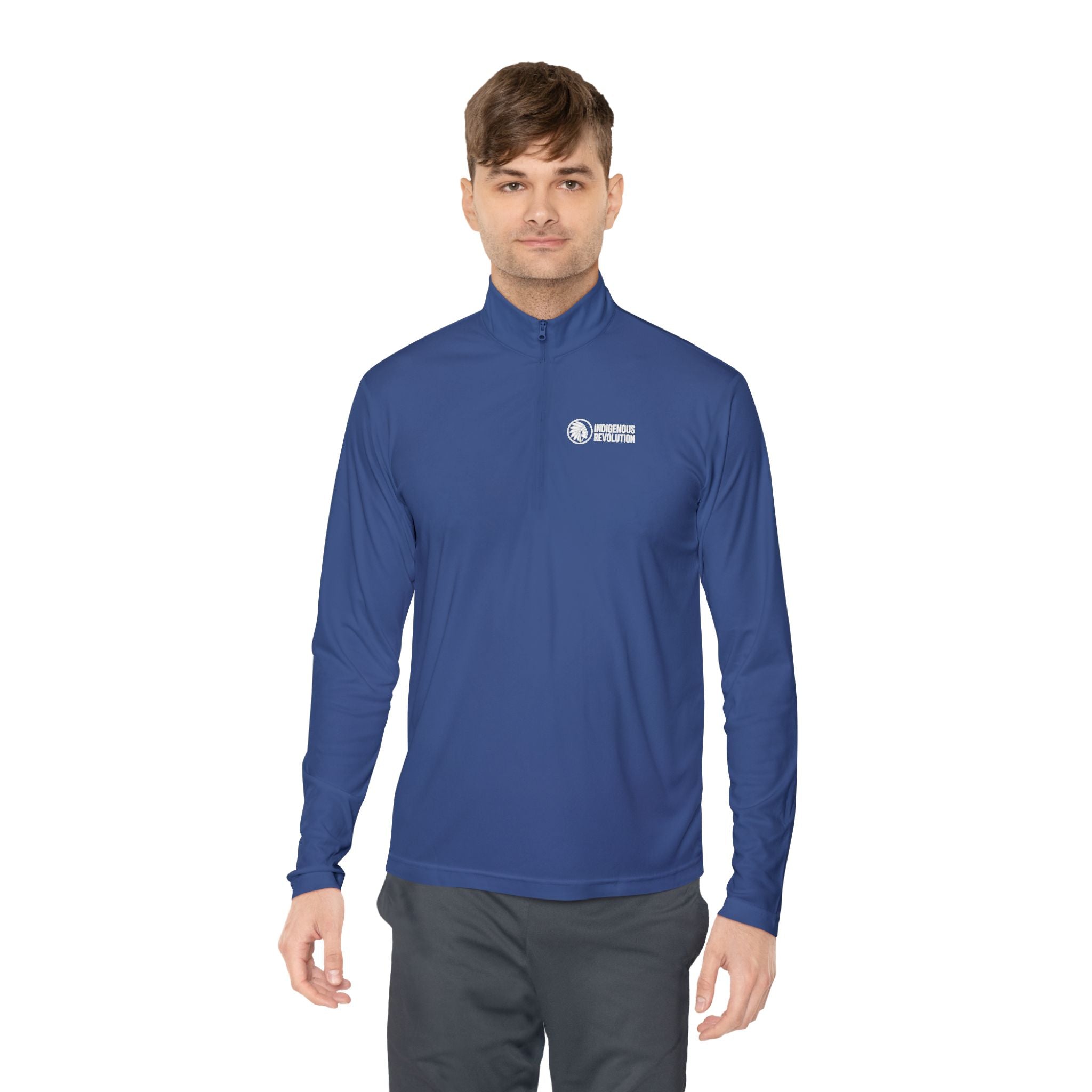 Quarter-Zip Pullover — Indigenous Revolution Graphic Pullover