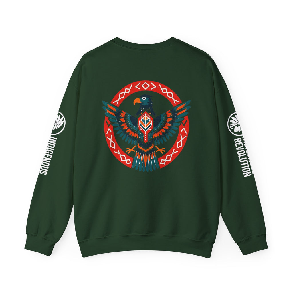Crewneck Sweatshirt — "Still Here, Still Strong" Native Pride Graphic