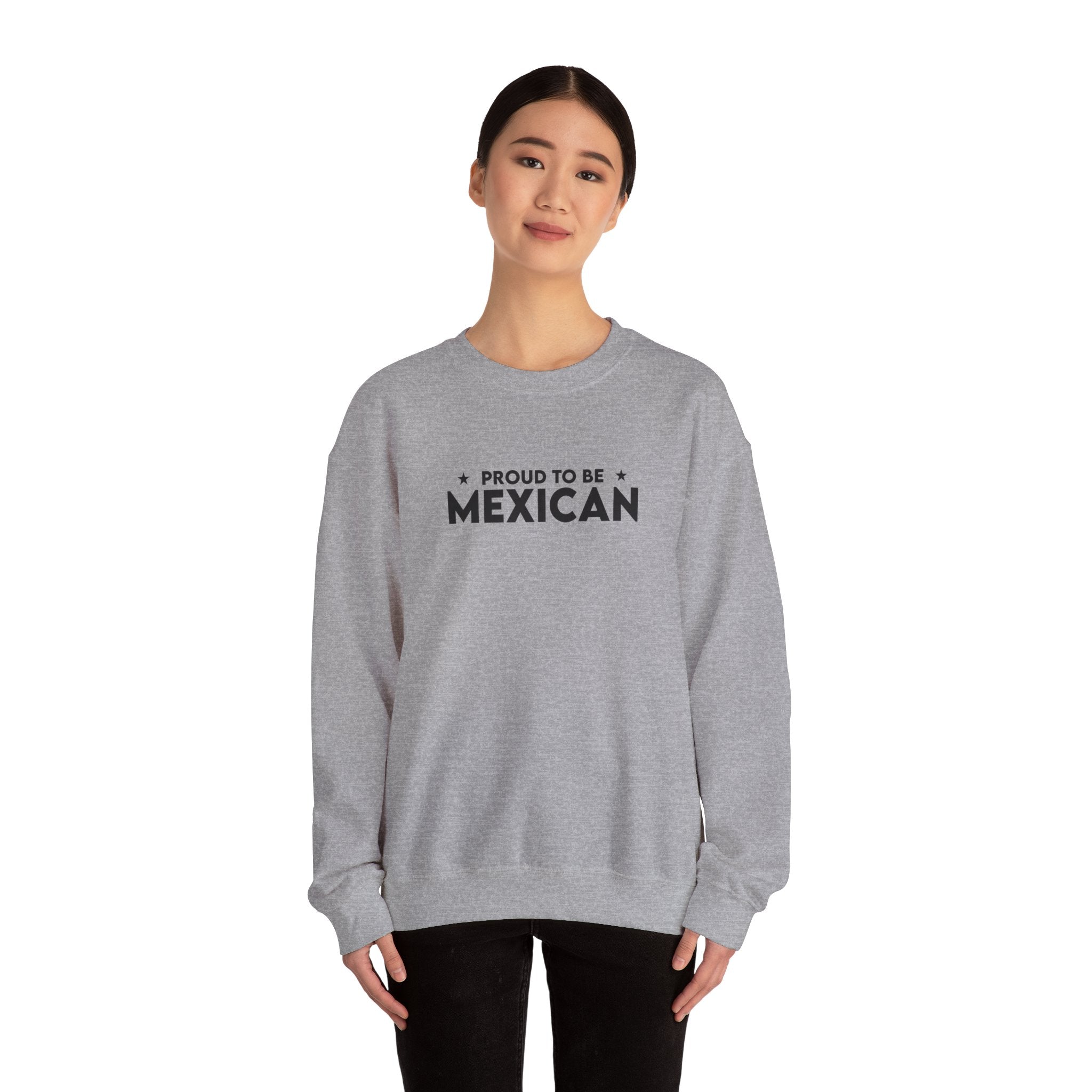 Mexican Pride Crewneck Sweatshirt — "Proud to Be Mexican" Pullover with Eagle Graphic