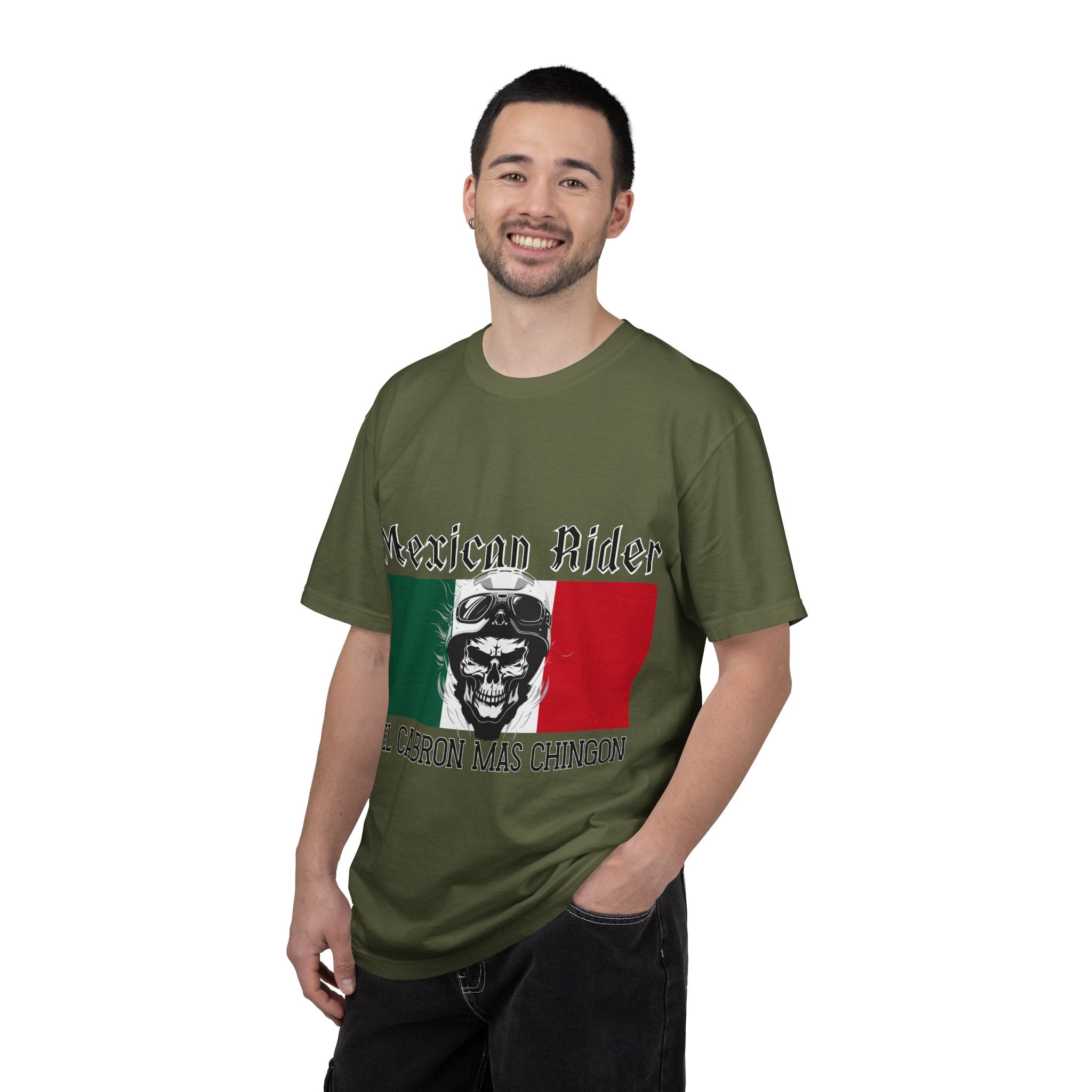 Mexican Rider T-Shirt — "El Cabron Más Chingon" Biker Skull Tee