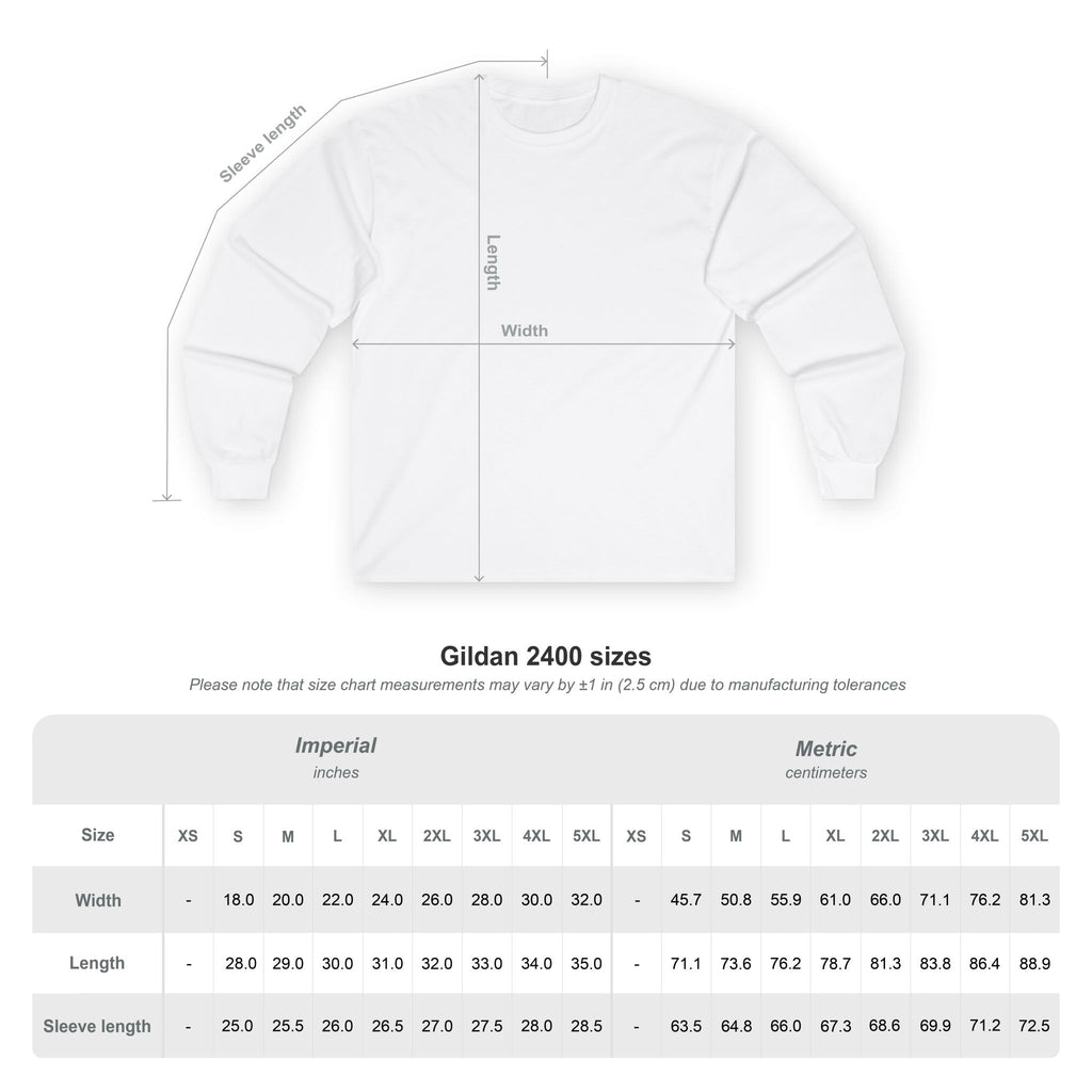 Long Sleeve Tee - "I Was Not Born in America, America Was Born on My Land" Native Pride Graphic