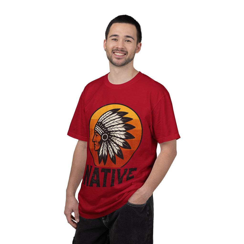 T-Shirt - Retro 'Native' Headdress Graphic Tee
