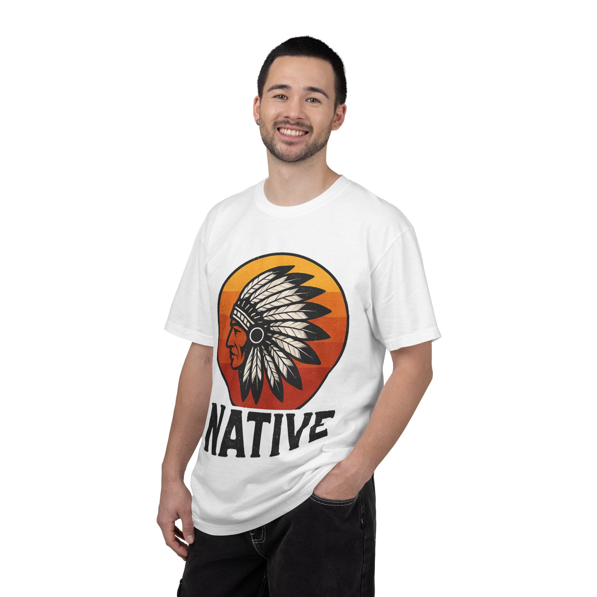 T-Shirt - Retro 'Native' Headdress Graphic Tee