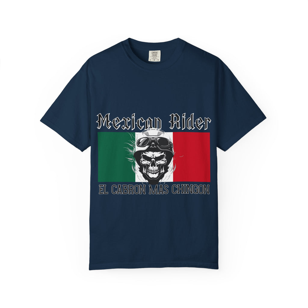Mexican Rider T-Shirt — "El Cabron Más Chingon" Biker Skull Tee