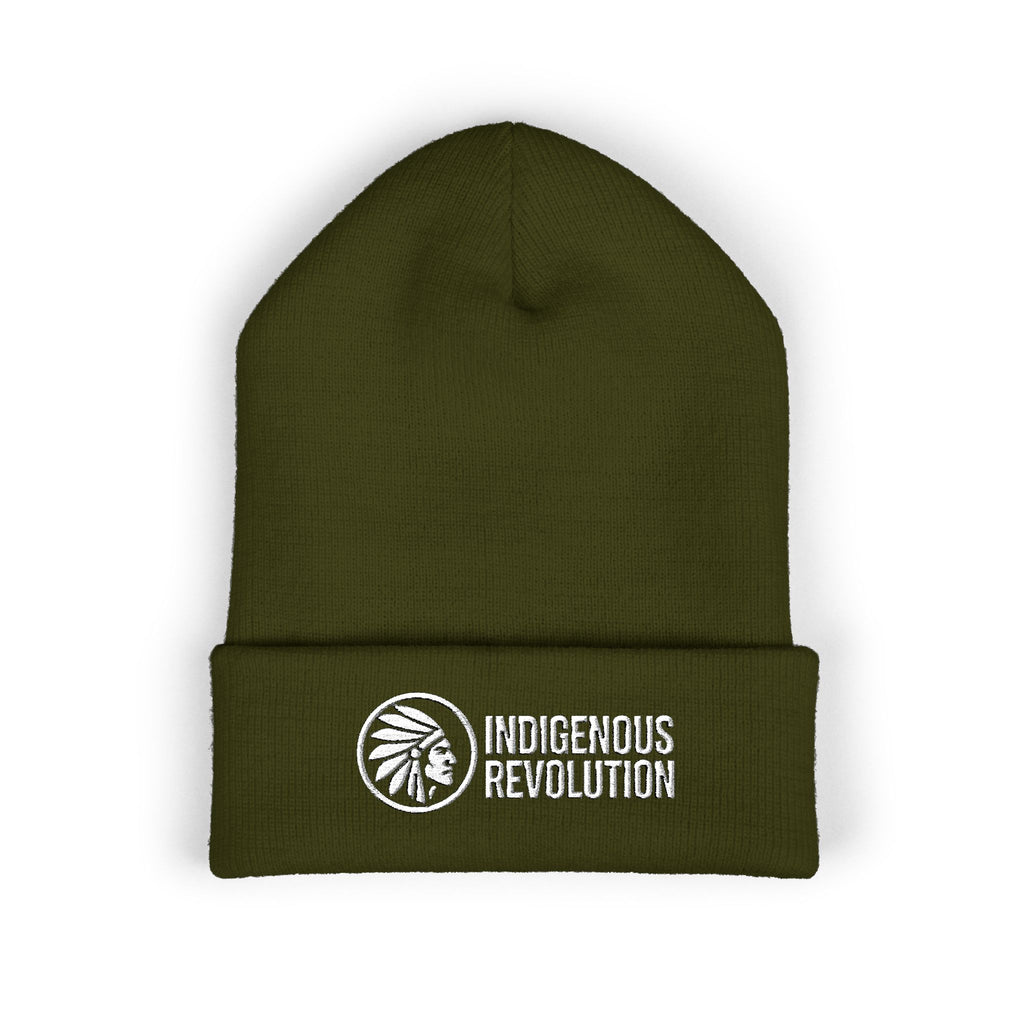 Indigenous Revolution Logo Beanie | Cuffed Embroidered Beanie