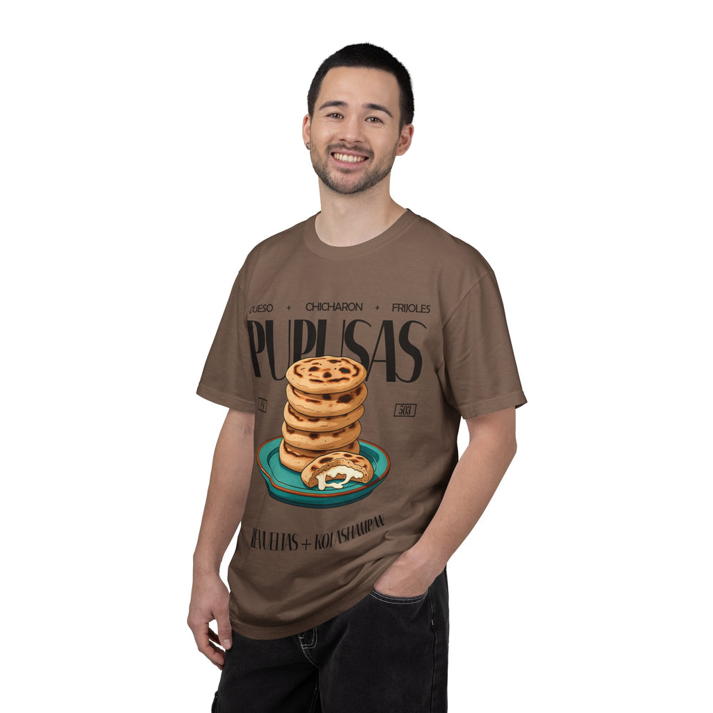 Pupusas Stack T‑Shirt — Illustrated Salvadoran Food Tee (Queso • Chicharrón • Frijoles)