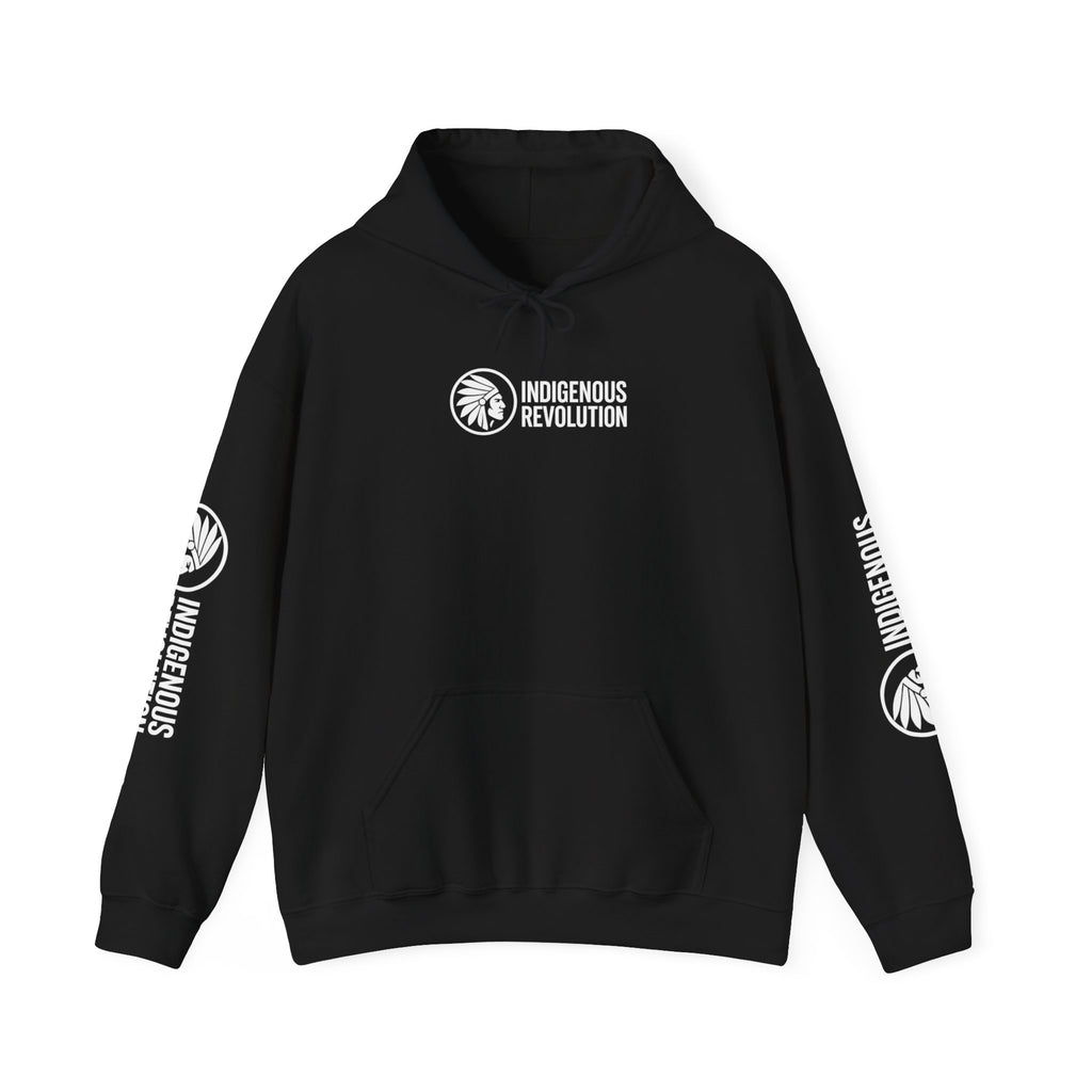 Indigenous Revolution Hoodie — "No One Is Illegal on Stolen Land" Graphic Sweatshirt