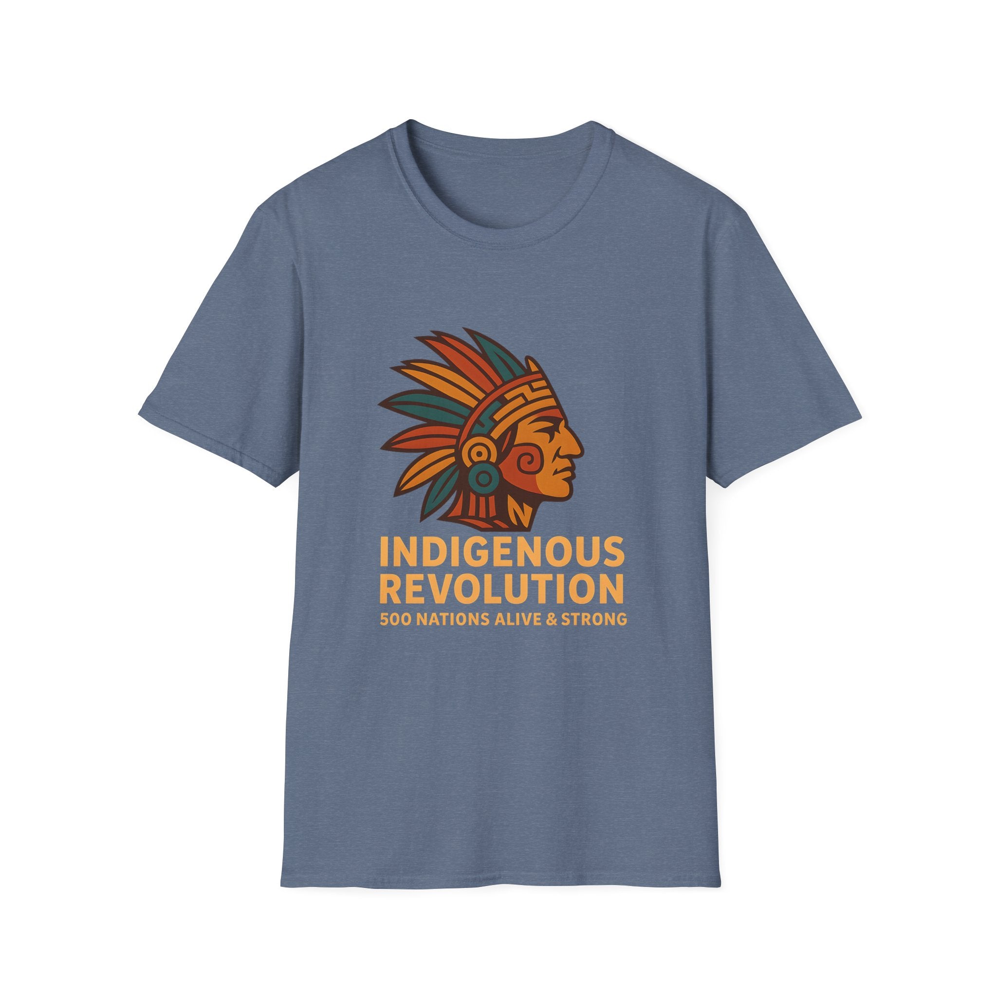 Indigenous Revolution Native Headdress T-Shirt | 500 Nations Pride