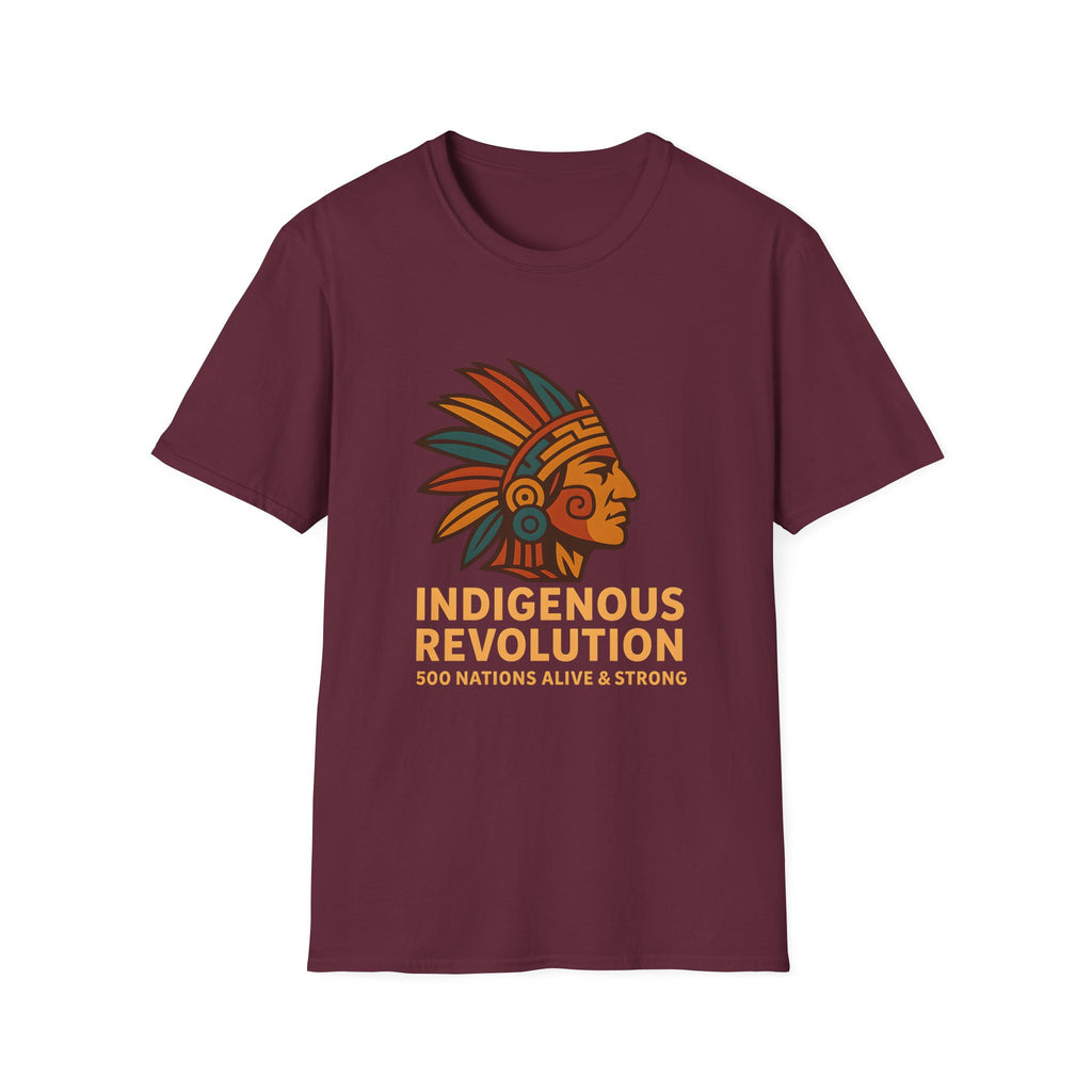 Indigenous Revolution Native Headdress T-Shirt | 500 Nations Pride