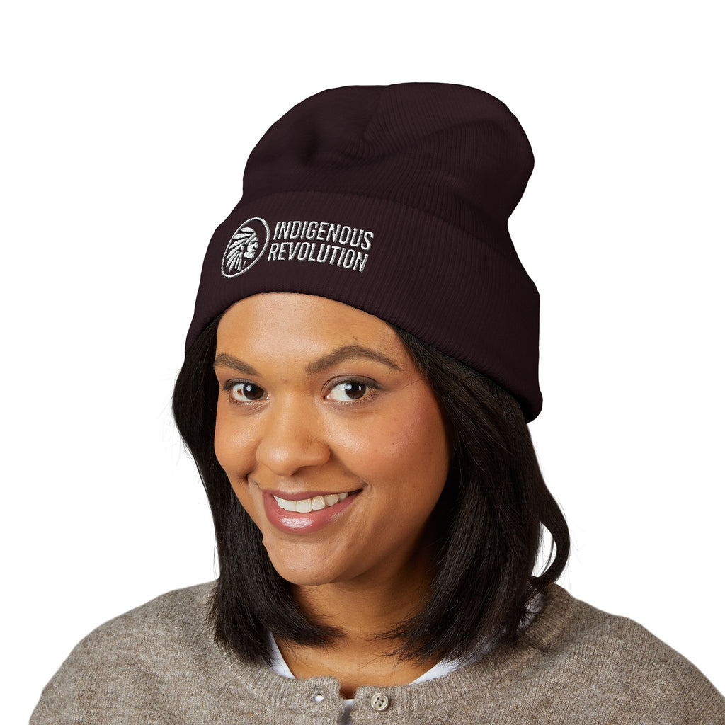 Indigenous Revolution Logo Beanie | Cuffed Embroidered Beanie