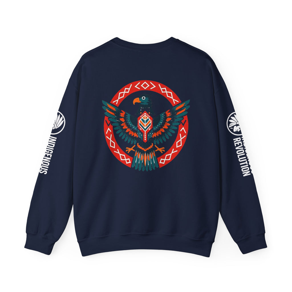 Crewneck Sweatshirt — "Still Here, Still Strong" Native Pride Graphic