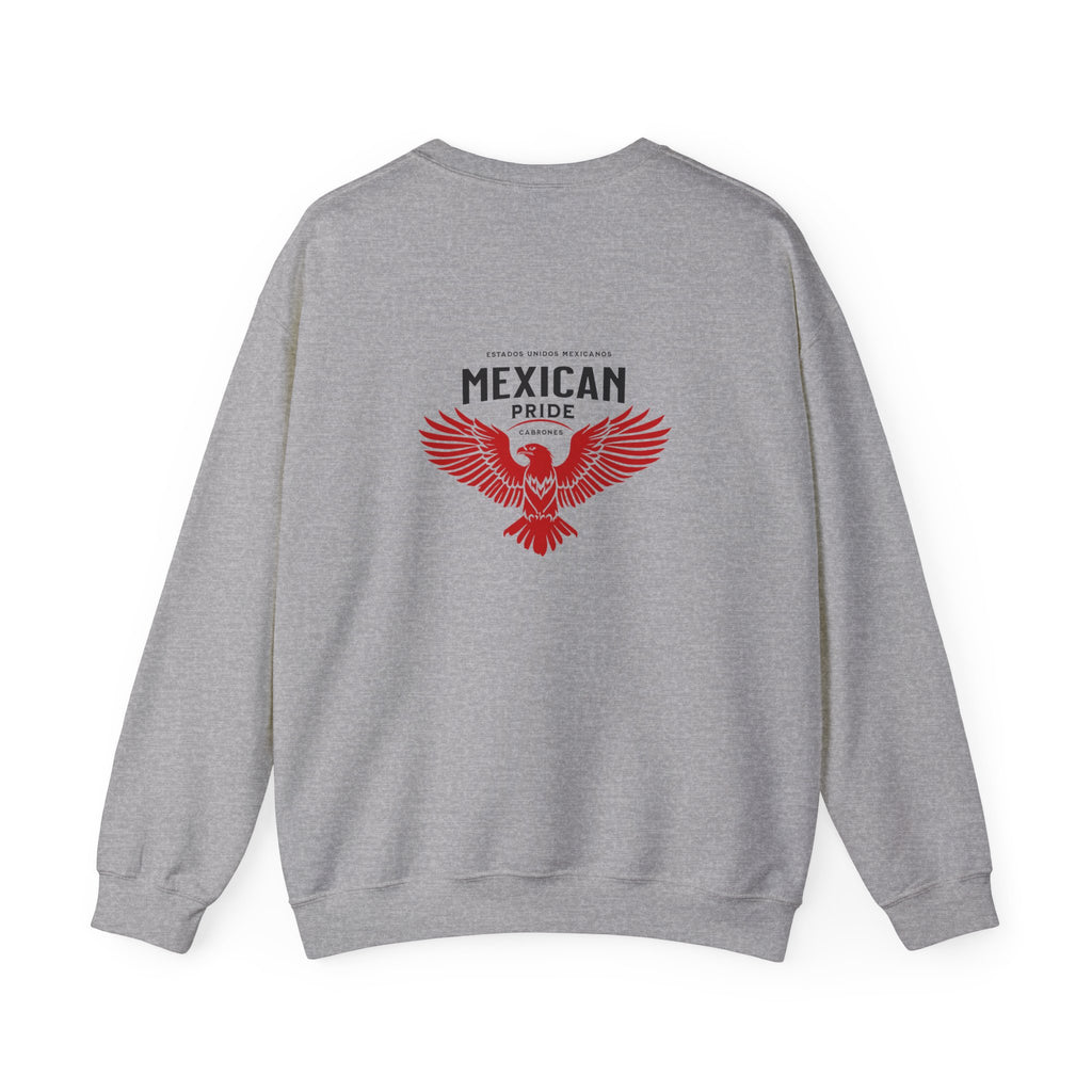 Mexican Pride Crewneck Sweatshirt — "Proud to Be Mexican" Pullover with Eagle Graphic