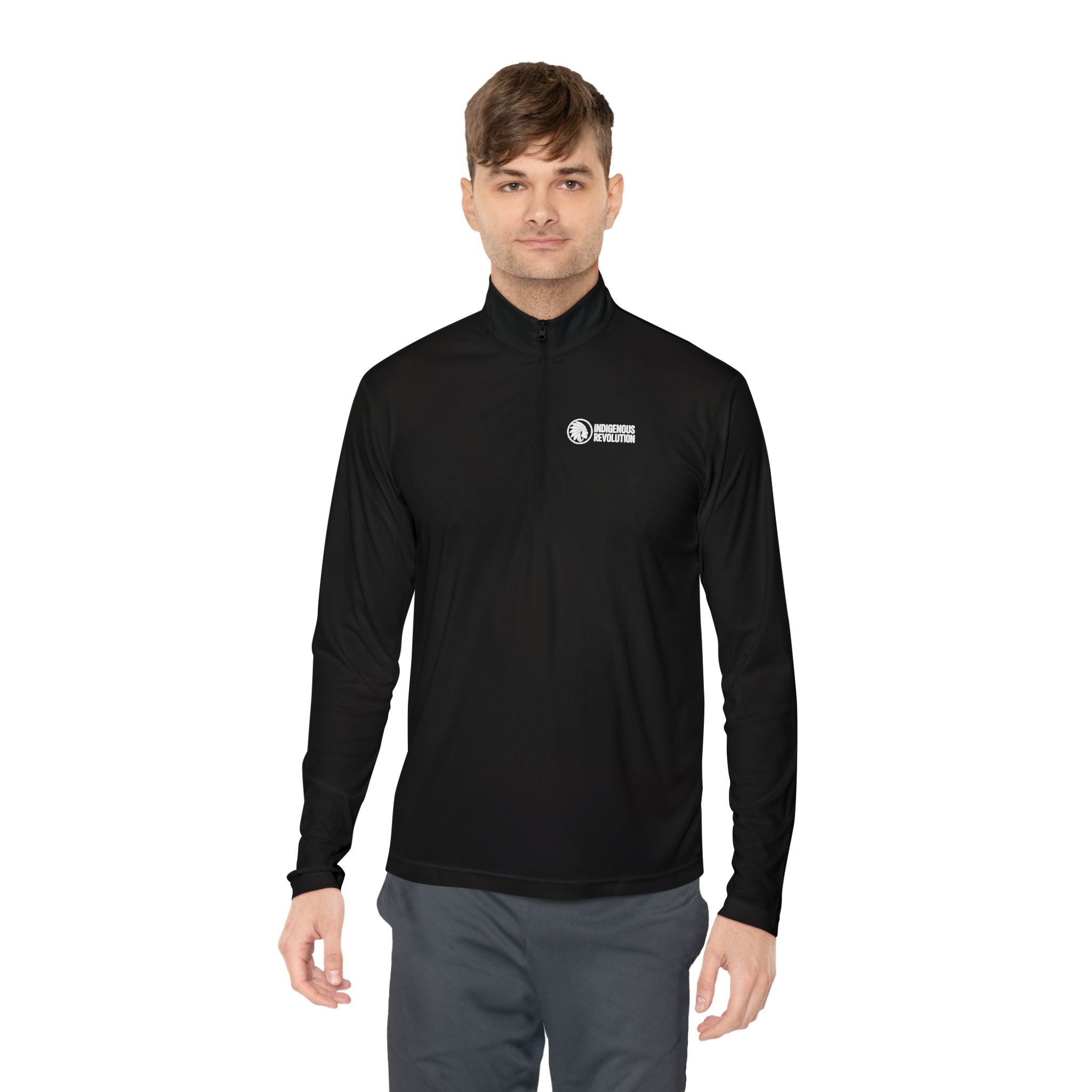 Quarter-Zip Pullover — Indigenous Revolution Graphic Pullover