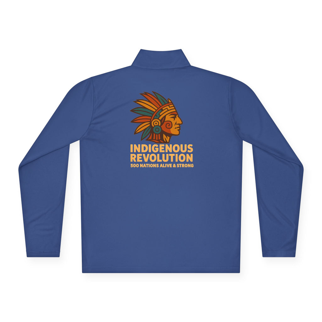 Quarter-Zip Pullover — Indigenous Revolution Graphic Pullover