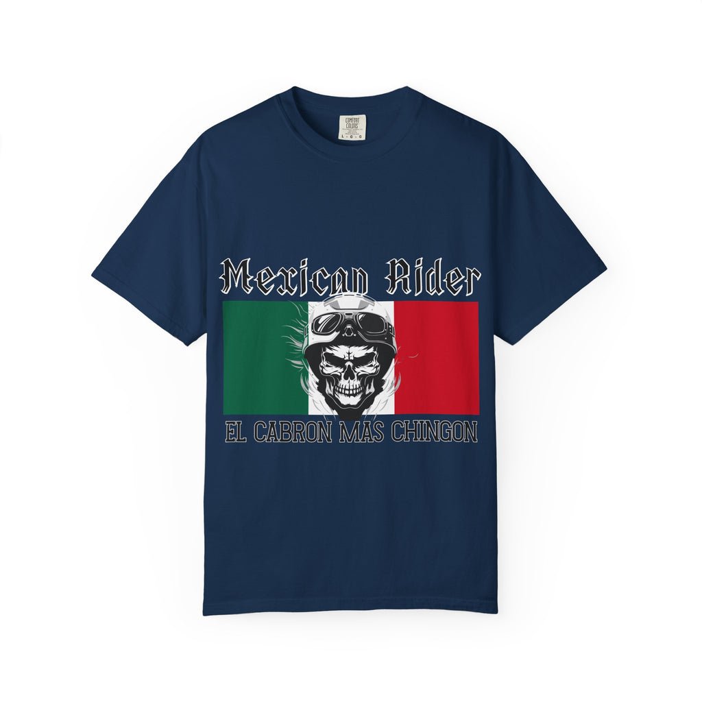 Mexican Rider T-Shirt — "El Cabron Más Chingon" Biker Skull Tee