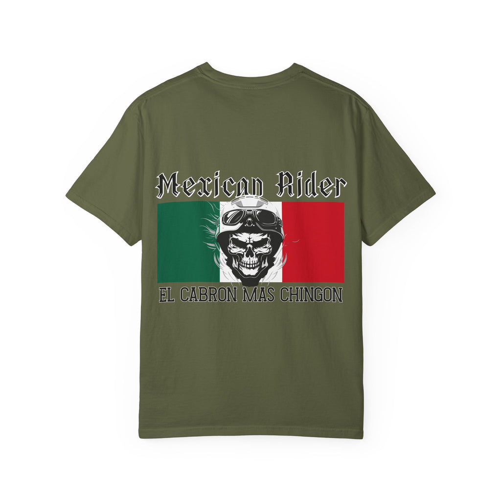 Mexican Rider T-Shirt — "El Cabron Más Chingon" Biker Skull Tee