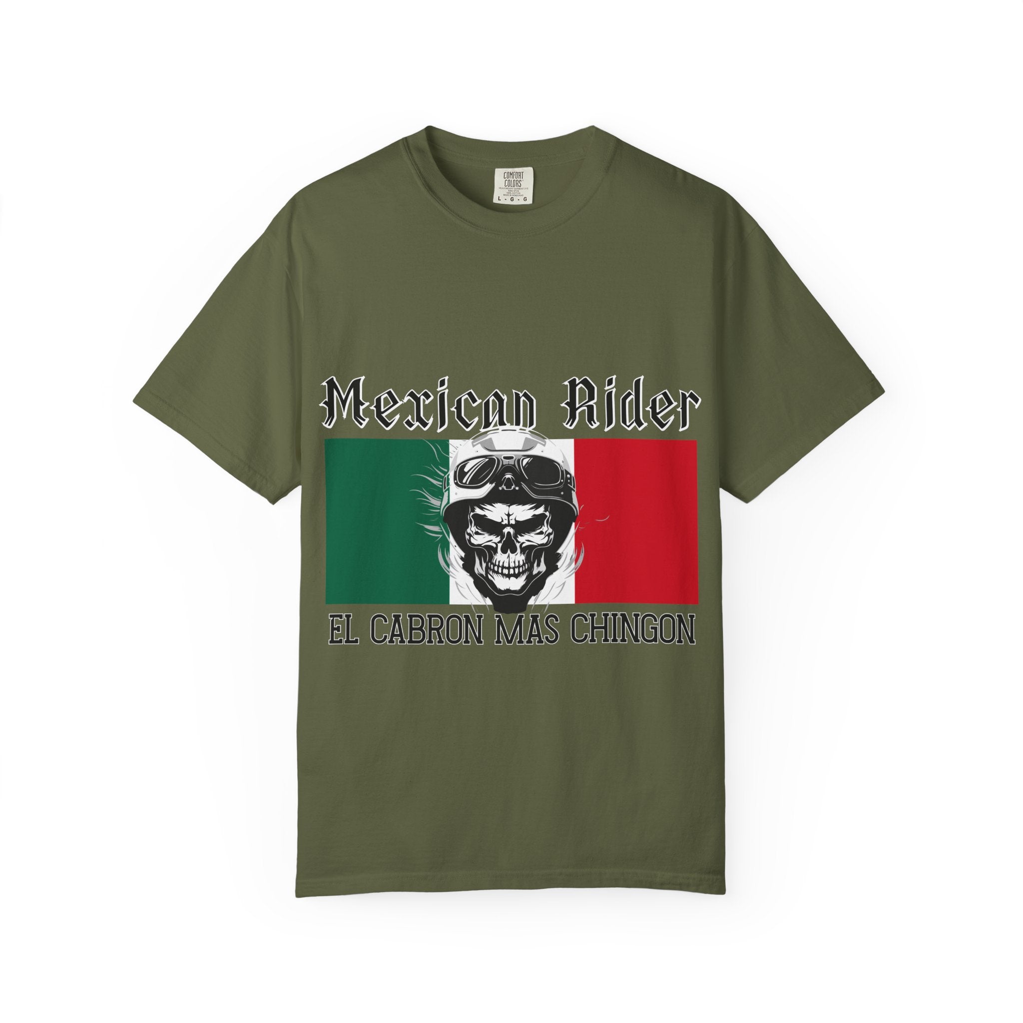 Mexican Rider T-Shirt — "El Cabron Más Chingon" Biker Skull Tee