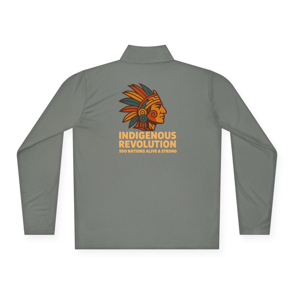 Quarter-Zip Pullover — Indigenous Revolution Graphic Pullover