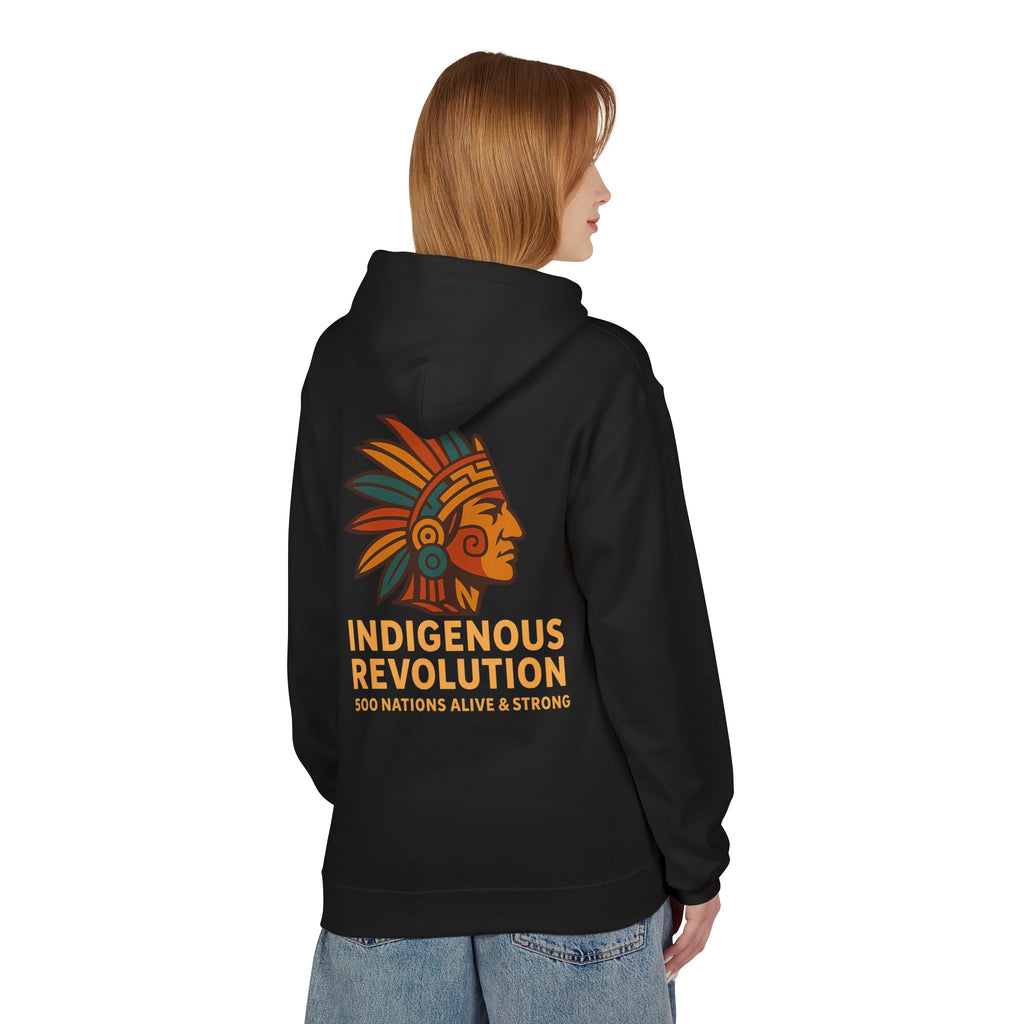 Indigenous Revolution Hoodie | Native Headdress 500 Nations Alive & Strong
