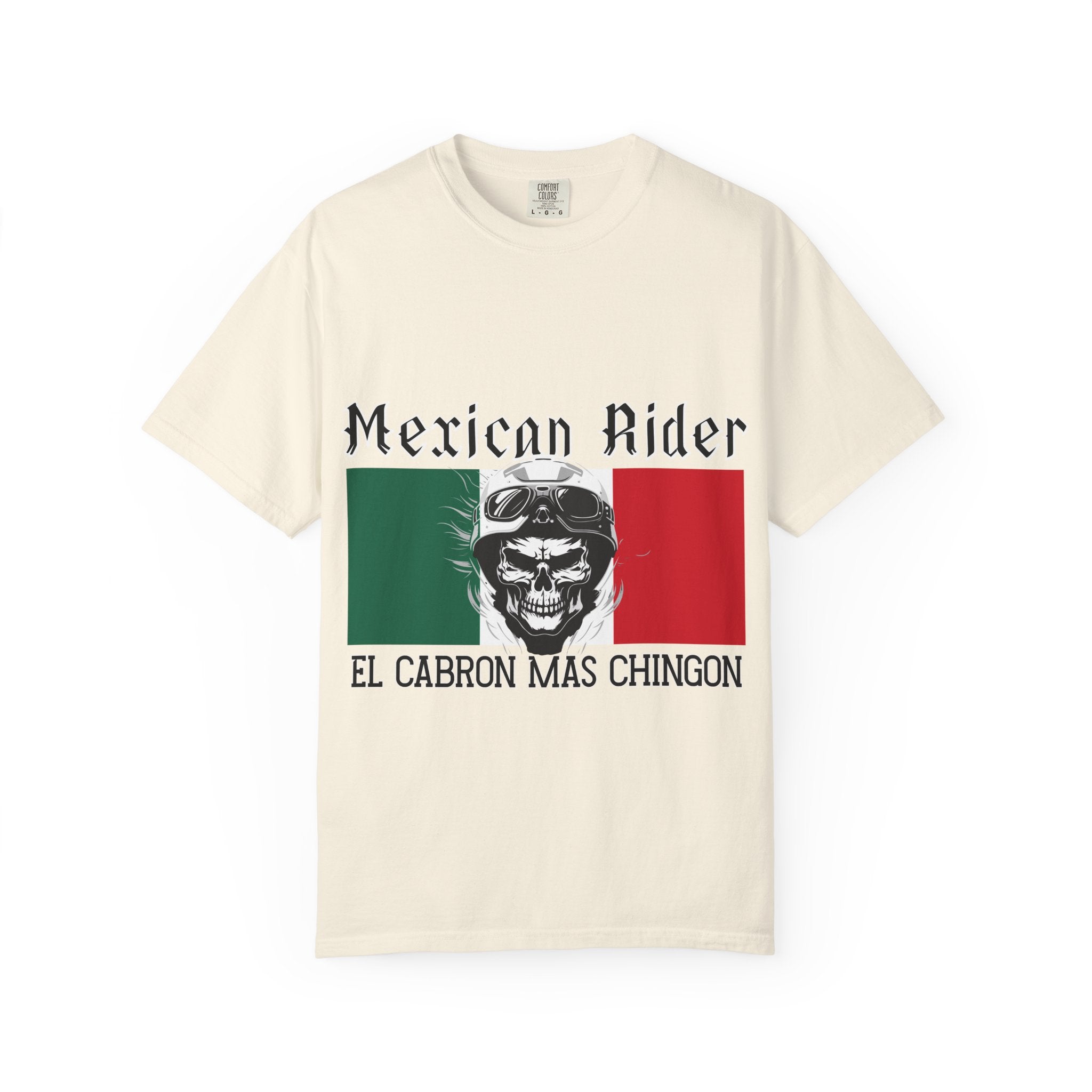 Mexican Rider T-Shirt — "El Cabron Más Chingon" Biker Skull Tee
